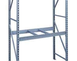 Tennsco - 10,000 Lb Capacity Bulk Storage Welded Rack End - 1-3/4" Wide x 96" High x 48" Deep x 1-3/4" Thick, Medium Gray - Exact Tool & Supply