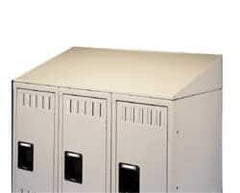Tennsco - 36" Wide12" Deep, Locker Slope Top - Exact Tool & Supply