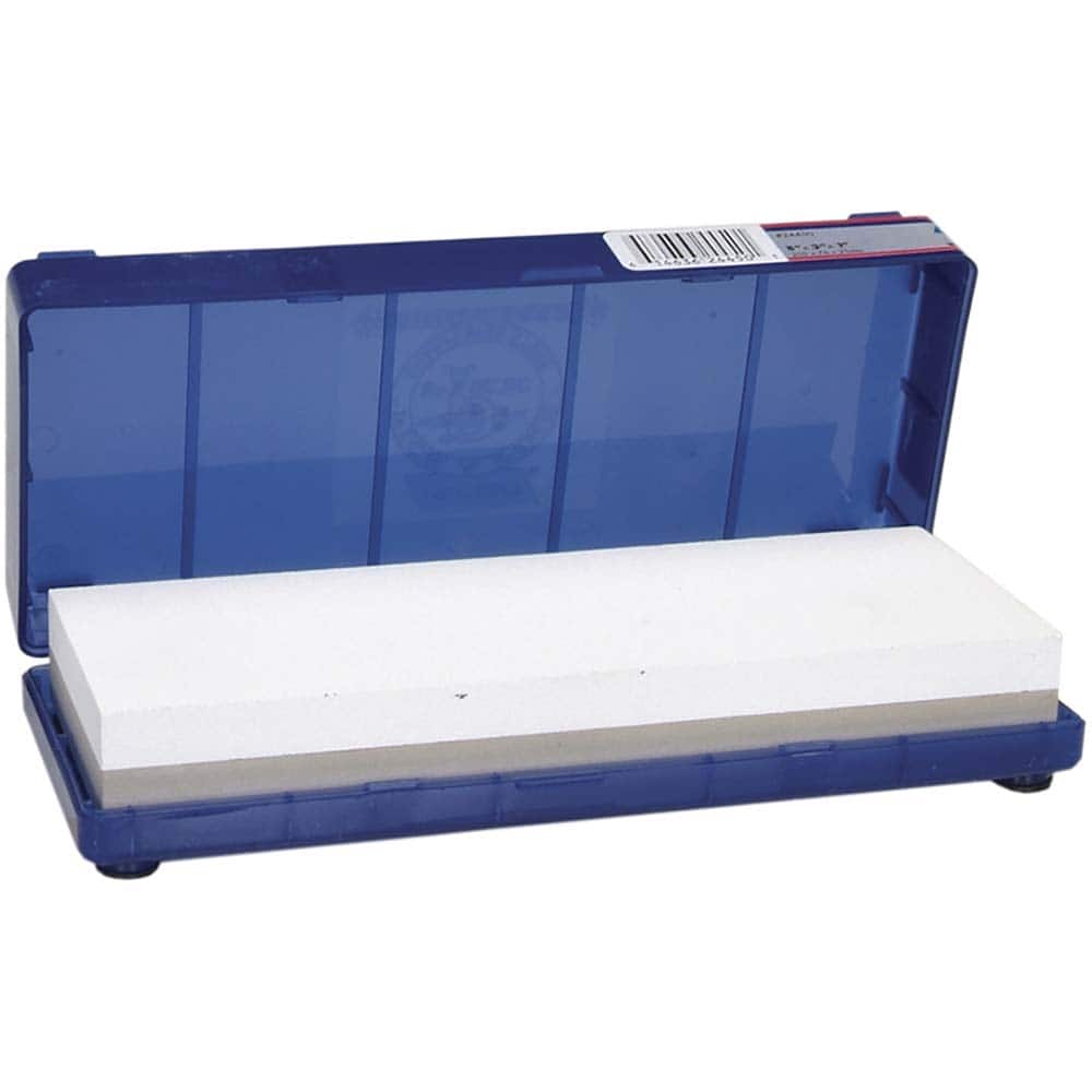 Norton - Sharpening Stones; Stone Material: Synthetic Ruby ; Overall Width/Diameter (Inch): 3 ; Overall Length (Inch): 8 ; Overall Thickness (Inch): 1 ; Grade: Fine ; Shape: Rectangle - Exact Tool & Supply