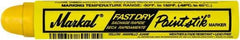 Markal - Yellow Paint Marker - Round Crayon Tip, Alcohol Base Ink - Exact Tool & Supply