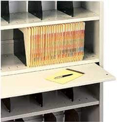 Tennsco - 1/2" High x 30" Wide Bookcase - 12" Deep, Steel, Sand - Exact Tool & Supply