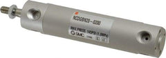 SMC PNEUMATICS - 3/4" Bore Double Acting Air Cylinder - 1/8 Port, 1/4-28 Rod Thread, 140 Max psi, 40 to 140°F - Exact Tool & Supply