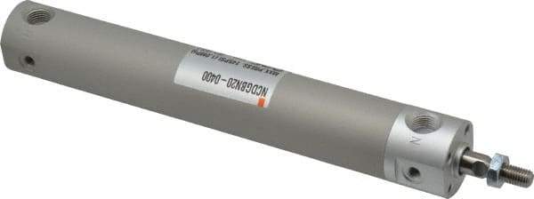 SMC PNEUMATICS - 3/4" Bore Double Acting Air Cylinder - 1/8 Port, 1/4-28 Rod Thread, 140 Max psi, 40 to 140°F - Exact Tool & Supply