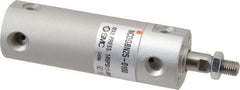 SMC PNEUMATICS - 1" Bore Double Acting Air Cylinder - 1/8 Port, 5/16-24 Rod Thread, 140 Max psi, 40 to 140°F - Exact Tool & Supply