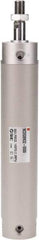 SMC PNEUMATICS - 1-1/4" Bore Double Acting Air Cylinder - 1/8 Port, 7/16-20 Rod Thread, 140 Max psi, 40 to 140°F - Exact Tool & Supply