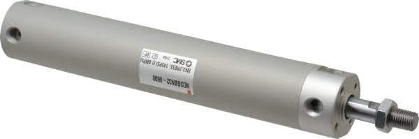 SMC PNEUMATICS - 1-1/4" Bore Double Acting Air Cylinder - 1/8 Port, 7/16-20 Rod Thread, 140 Max psi, 40 to 140°F - Exact Tool & Supply