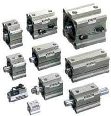 SMC PNEUMATICS - 1-9/16" Stroke x 1-1/2" Bore Double Acting Air Cylinder - 1/8 Port, 3/8-24 Rod Thread, 145 Max psi, 15 to 160°F - Exact Tool & Supply