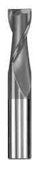SGS - 13/32", 1" LOC, 7/16" Shank Diam, 2-3/4" OAL, 2 Flute, Solid Carbide Square End Mill - Single End, AlTiN Finish, Spiral Flute, 30° Helix, Centercutting, Right Hand Cut, Right Hand Flute, Series 3 - Exact Tool & Supply