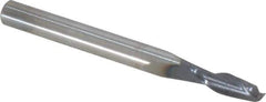 SGS - 5/32", 1/2" LOC, 3/16" Shank Diam, 2" OAL, 2 Flute, Solid Carbide Square End Mill - Single End, AlTiN Finish, Spiral Flute, 30° Helix, Centercutting, Right Hand Cut, Right Hand Flute, Series 3 - Exact Tool & Supply