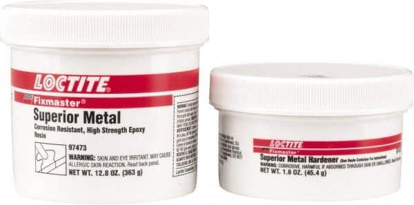 Loctite - 1 Lb Pail Two Part Epoxy - 20 min Working Time, 2,820 psi Shear Strength, Series Fixmaster - Exact Tool & Supply