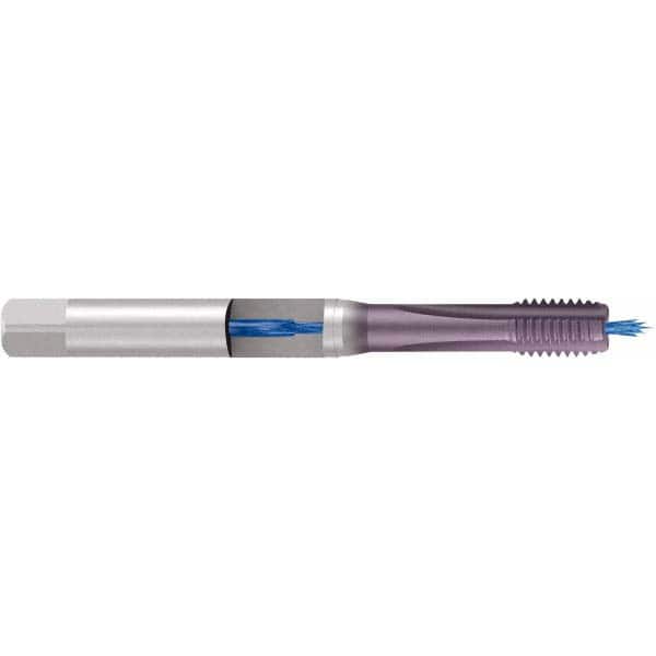 Emuge - M8x1.25 Metric 6H 0 Flute TiCN Finish Cobalt Machine Tap - Exact Tool & Supply