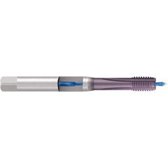 Emuge - M8x1.25 Metric 6H 0 Flute TiCN Finish Cobalt Machine Tap - Exact Tool & Supply