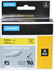 Dymo - 60" Long, Yellow Heat Shrinkable Polyolefin Heat Shrink Tubing - For RhinoPRO 3000 - Exact Tool & Supply