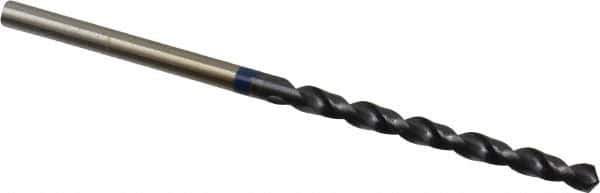 Accupro - #36 120° Cobalt Jobber Drill - TiAlN Finish, Right Hand Cut, Spiral Flute, Straight Shank, 61mm OAL, Split Point - Exact Tool & Supply