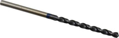 Accupro - #36 120° Cobalt Jobber Drill - TiAlN Finish, Right Hand Cut, Spiral Flute, Straight Shank, 61mm OAL, Split Point - Exact Tool & Supply