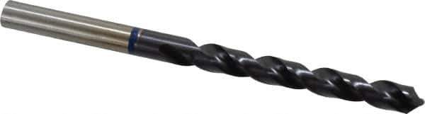 Accupro - 9/32" 120° Cobalt Jobber Drill - TiAlN Finish, Right Hand Cut, Spiral Flute, Straight Shank, 109mm OAL, Faceted Point - Exact Tool & Supply