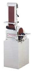 Rockford Machinery - 48 Inch Long x 6 Inch Wide Belt, 10 Inch Diameter, Combination Sanding Machine - 1,650 Ft./min Belt Speed, 1 HP, Single Phase - Exact Tool & Supply