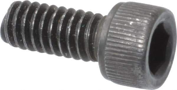Value Collection - #8-32 UNC Hex Socket Drive, Socket Cap Screw - Alloy Steel, Black Oxide Finish, Fully Threaded, 3/8" Length Under Head - Exact Tool & Supply