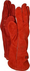 PRO-SAFE - Size L Cotton Lined Cowhide Welding Glove - 34.25cm OAL, Gauntlet Cuff, Wing Thumb, For General Welding - Exact Tool & Supply