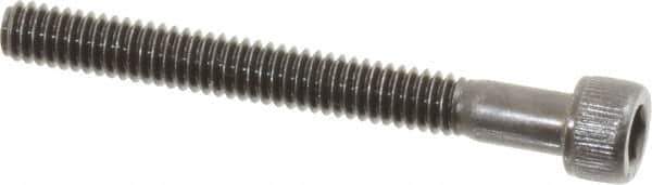 Value Collection - #8-32 UNC Hex Socket Drive, Socket Cap Screw - Alloy Steel, Black Oxide Finish, Partially Threaded, 1-1/2" Length Under Head - Exact Tool & Supply
