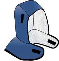 OccuNomix - Universal Size, Navy Blue, Underneath Hard Hat Winter Liner - Shoulder Cape Length, 2 Layer - Exact Tool & Supply