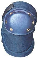 OccuNomix - Size Universal, Hook & Loop Straps, Hard Protective Cap, Knee Pad - Foam Rubber Padding, Blue, 2 Straps - Exact Tool & Supply