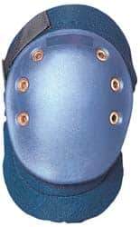 OccuNomix - Size Universal, Hook & Loop Straps, Hard Protective Cap, Knee Pad - Foam Rubber Padding, Blue, 2 Straps, Plastic Cover - Exact Tool & Supply