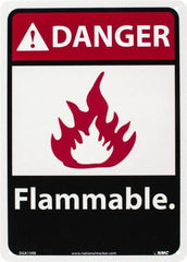 NMC - Danger - Flammable, Plastic Fire Sign - 10" Wide x 14" High - Exact Tool & Supply