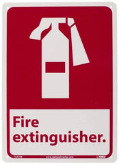 NMC - Fire Extinguisher, Plastic Fire Sign - 10" Wide x 14" High - Exact Tool & Supply