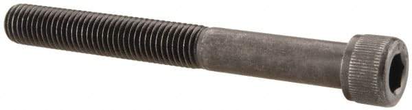 Value Collection - 1/4-28 UNF Hex Socket Drive, Socket Cap Screw - Alloy Steel, Black Oxide Finish, Partially Threaded, 2-1/4" Length Under Head - Exact Tool & Supply