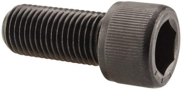 Value Collection - 7/16-20 UNF Hex Socket Drive, Socket Cap Screw - Alloy Steel, Black Oxide Finish, Fully Threaded, 1" Length Under Head - Exact Tool & Supply