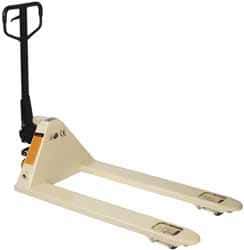 Wesco Industrial Products - 5,500 Lb Capacity, 7-1/4" Lift Economy Pallet Truck - 2.9" Min Lift Height, 48" Fork Length x 27" Fork Width, 27" Overall Width - Exact Tool & Supply