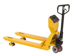 Wesco Industrial Products - 5,000 Lb Capacity, 8" Lift Scale Pallet Truck - 2.9" Min Lift Height, 47-1/2" Fork Length x 22" Fork Width, 22" Overall Width - Exact Tool & Supply