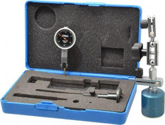 Fowler - 0.0005" Graduation, 0.03" Max Meas, 0-15-0 Dial Reading, Dial Indicator & Base Kit - 1.224" Base Height x 1.264" Base Diam, 1" Dial Diam - Exact Tool & Supply