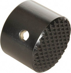 Enerpac - 1-1/4 - 11-1/2 Thread, Hydraulic Cylinder Serrated Saddle - 1-1/2" Diam, 5 Ton Capacity, 2" OAL - Exact Tool & Supply