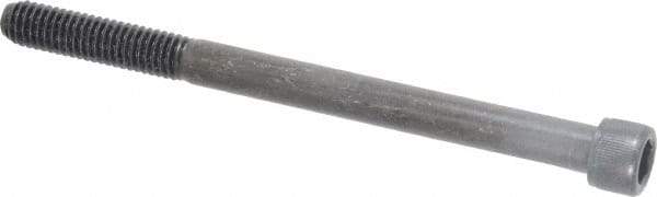 Value Collection - 3/8-16 UNC Hex Socket Drive, Socket Cap Screw - Alloy Steel, Black Oxide Finish, Partially Threaded, 5" Length Under Head - Exact Tool & Supply