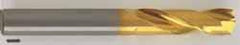 Guhring - 13/32" 140° Spiral Flute Solid Carbide Screw Machine Drill Bit - TiN Finish, Right Hand Cut, 43mm Flute Length, 89mm OAL, SU Point, Straight Shank - Exact Tool & Supply