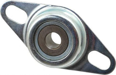 Value Collection - 1/2" ID, 1.126" OAL x 4" OAH 2-Bolt Flange - 1,060 Lb Static Cap, 2,110 Lb Dyn Cap, 3" Btw Mnt Hole Ctrs, Stamped Steel Rubber Mount - Exact Tool & Supply