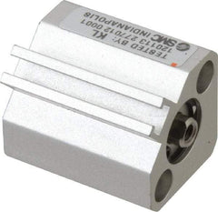 SMC PNEUMATICS - 3/16" Stroke x 1/2" Bore Double Acting Air Cylinder - 10-32 Port, 8-32 Rod Thread, 145 Max psi, 15 to 160°F - Exact Tool & Supply