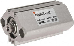 SMC PNEUMATICS - 1-3/16" Stroke x 3/4" Bore Double Acting Air Cylinder - 10-32 Port, 10-32 Rod Thread, 145 Max psi, 15 to 160°F - Exact Tool & Supply