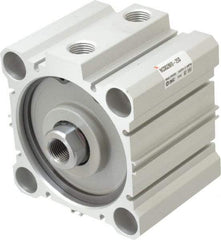 SMC PNEUMATICS - 1" Stroke x 3-1/4" Bore Double Acting Air Cylinder - 3/8 Port, 5/8-18 Rod Thread, 145 Max psi, 15 to 160°F - Exact Tool & Supply