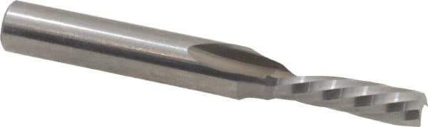 Onsrud - 3/16" Cutting Diam x 5/8" Length of Cut, 1 Flute, Downcut Spiral Router Bit - Uncoated, Right Hand Cut, Solid Carbide, 2" OAL x 1/4" Shank Diam, Single Edge, 21° Helix Angle - Exact Tool & Supply