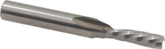 Onsrud - 3/16" Cutting Diam x 5/8" Length of Cut, 1 Flute, Downcut Spiral Router Bit - Uncoated, Right Hand Cut, Solid Carbide, 2" OAL x 1/4" Shank Diam, Single Edge, 21° Helix Angle - Exact Tool & Supply