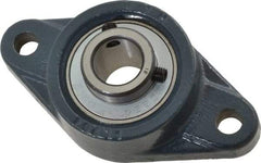 Value Collection - 3/4" ID, 2-3/8" OAW x 4-7/16" OAL x 2-3/8" OAH 2-Bolt High Temperature Flange Bearing - 1,650 Lb Static Cap, 2,830 Lb Dyn Cap, 3.531" Btw Mnt Hole Ctrs, 19/32" Base-to-Ctr Ht, Cast Iron - Exact Tool & Supply