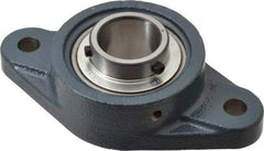 Value Collection - 1-3/16" ID, 3-5/32" OAW x 5-13/16" OAL x 3-5/32" OAH 2-Bolt High Temperature Flange Bearing - 2,500 Lb Static Cap, 4,300 Lb Dyn Cap, 4.594" Btw Mnt Hole Ctrs, 45/64" Base-to-Ctr Ht, Cast Iron - Exact Tool & Supply
