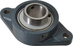 Value Collection - 1-1/2" ID, 3-15/16" OAW x 6-7/8" OAL x 3-15/16" OAH 2-Bolt High Temperature Flange Bearing - 4,000 Lb Static Cap, 6,400 Lb Dyn Cap, 5.656" Btw Mnt Hole Ctrs, 53/64" Base-to-Ctr Ht, Cast Iron - Exact Tool & Supply