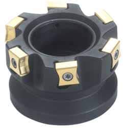 Iscar - 9 Inserts, 4" Cut Diam, 1-1/2" Arbor Diam, 0.394" Max Depth of Cut, Indexable Square-Shoulder Face Mill - 0/90° Lead Angle, 2" High, LN.. 1106... Insert Compatibility, Series F90LN - Exact Tool & Supply