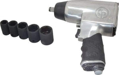 Chicago Pneumatic - 1/2" Drive, 8,400 RPM, 200 Ft/Lb Torque Impact Wrench Set - Pistol Grip Handle, 1,020 IPM, 12 CFM, 90 psi, 1/4" NPTF Inlet - Exact Tool & Supply
