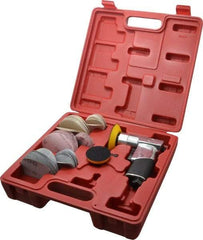 Chicago Pneumatic - 15,000 OPM, 21 CFM Air Consumption, Right Angle Air Orbital Sander - Round Pad, 1/4" Inlet - Exact Tool & Supply