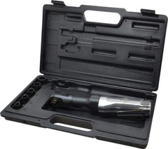 Chicago Pneumatic - 3/8" Drive, 150 RPM, 10 to 50 Ft/Lb Torque Ratchet Wrench Kit - Inline Handle, 3.7 CFM, 90 psi, 1/4" NPTF Inlet - Exact Tool & Supply